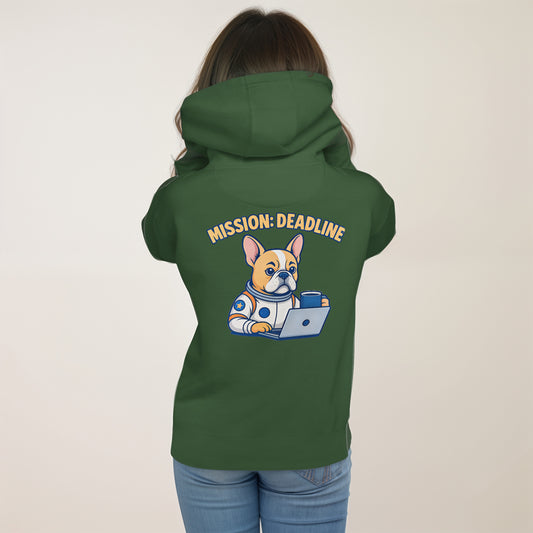 Deadline – Unisex Hoodie mit Astronaut-Frenchie